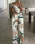 Thalina - Flerfarvet jumpsuit i bomuldsstretch
