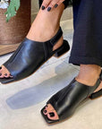 Blyzara - Åbne sandaler til kvinder, elegante og behagelige med en moderne lav hæl