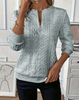 Sanne - Sweater med lynlås