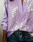 Pelyxa - Damebluse med blomsterprint i bomuld, elegant regular fit til sommeren