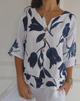 Evorra - Elegant top med blomsterprint