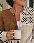 Karen – vintage strikcardigan i patchwork