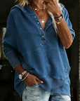 Izzara - Behagelig hoodie med knapper