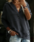 Izzara - Behagelig hoodie med knapper