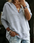 Izzara - Behagelig hoodie med knapper