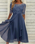 Amya - Elegant broderet chiffonkjole