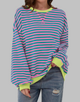 Helyria - Oversized stribet sweater til damer i behagelig casual stil til vinter