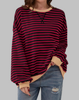 Helyria - Oversized stribet sweater til damer i behagelig casual stil til vinter