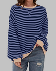 Helyria - Oversized stribet sweater til damer i behagelig casual stil til vinter