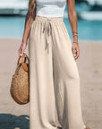 Thea - Ensfarvede oversized bukser