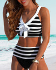 Laluna® stribet bikini med høj talje – flatterende talje, tidløst stribet look