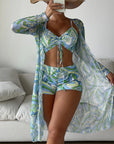 Laluna® 3-delt bikinisæt med trendy print – stilfuld på stranden