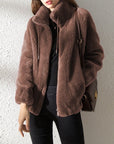 Lune - Fluffy teddyjakke til damer