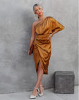 Estelle️ - One shoulder-kjole i satin