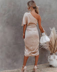 Estelle️ - One shoulder-kjole i satin