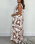 Adelinae Jumpsuit med elegant geometrisk print