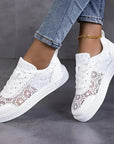 Jorexa - Sneakers til damer i åndbar blonde i casual elegant stil