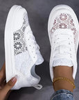 Jorexa - Sneakers til damer i åndbar blonde i casual elegant stil
