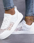Jorexa - Sneakers til damer i åndbar blonde i casual elegant stil