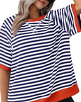 Puck - Casual stribet T-shirt