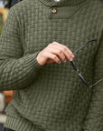 Mirko - Elegant herresweater med struktur og høj krave