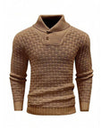 Mirko - Elegant herresweater med struktur og høj krave