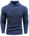 Mirko - Elegant herresweater med struktur og høj krave