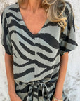 Alina - Todelt sæt med zebraprint til kvinder