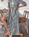 Esther - Elegant boho-kjole med V-hals og blomsterprint til damer