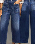 Rexelle - Jeans til kvinder med høj talje og vid pasform, denimkomfort & moderne stil