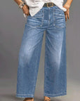 Rexelle - Jeans til kvinder med høj talje og vid pasform, denimkomfort & moderne stil