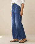 Rexelle - Jeans til kvinder med høj talje og vid pasform, denimkomfort & moderne stil