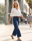 Rexelle - Jeans til kvinder med høj talje og vid pasform, denimkomfort & moderne stil