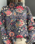 Noelle - Regnbuefarvet rullekravesweater til damer