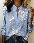 Pelyxa - Damebluse med blomsterprint i bomuld, elegant regular fit til sommeren