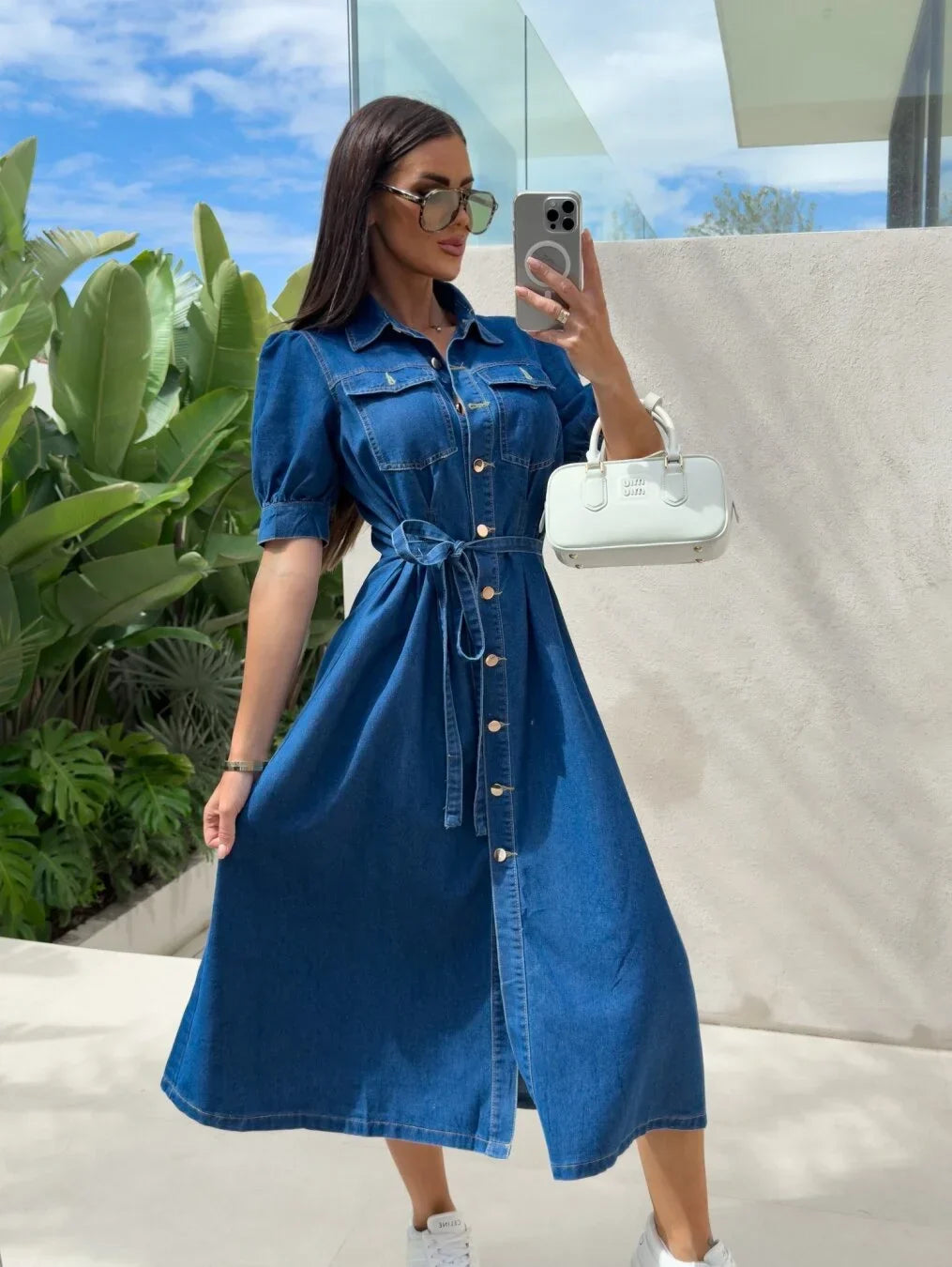 Daphne - Sunshine denimkjole