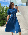Daphne - Sunshine denimkjole