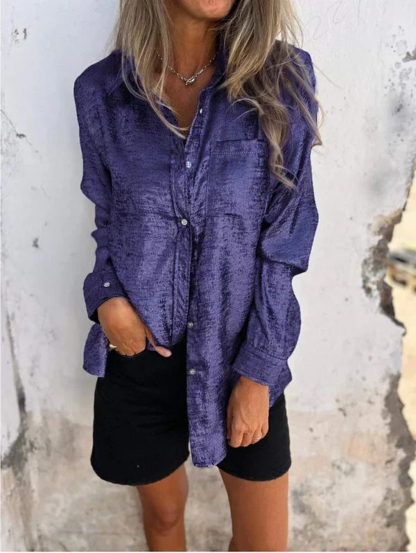Linda - Bluse i ruskindslook