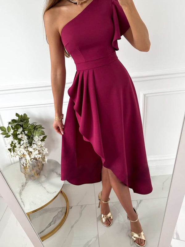 Honara - Elegant ensfarvet kjole