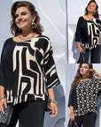 Evaria - Elegant bluse med rund hals til damer