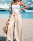 Thea - Ensfarvede oversized bukser