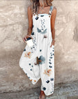 Indira - Ærmeløs jumpsuit med smukt print