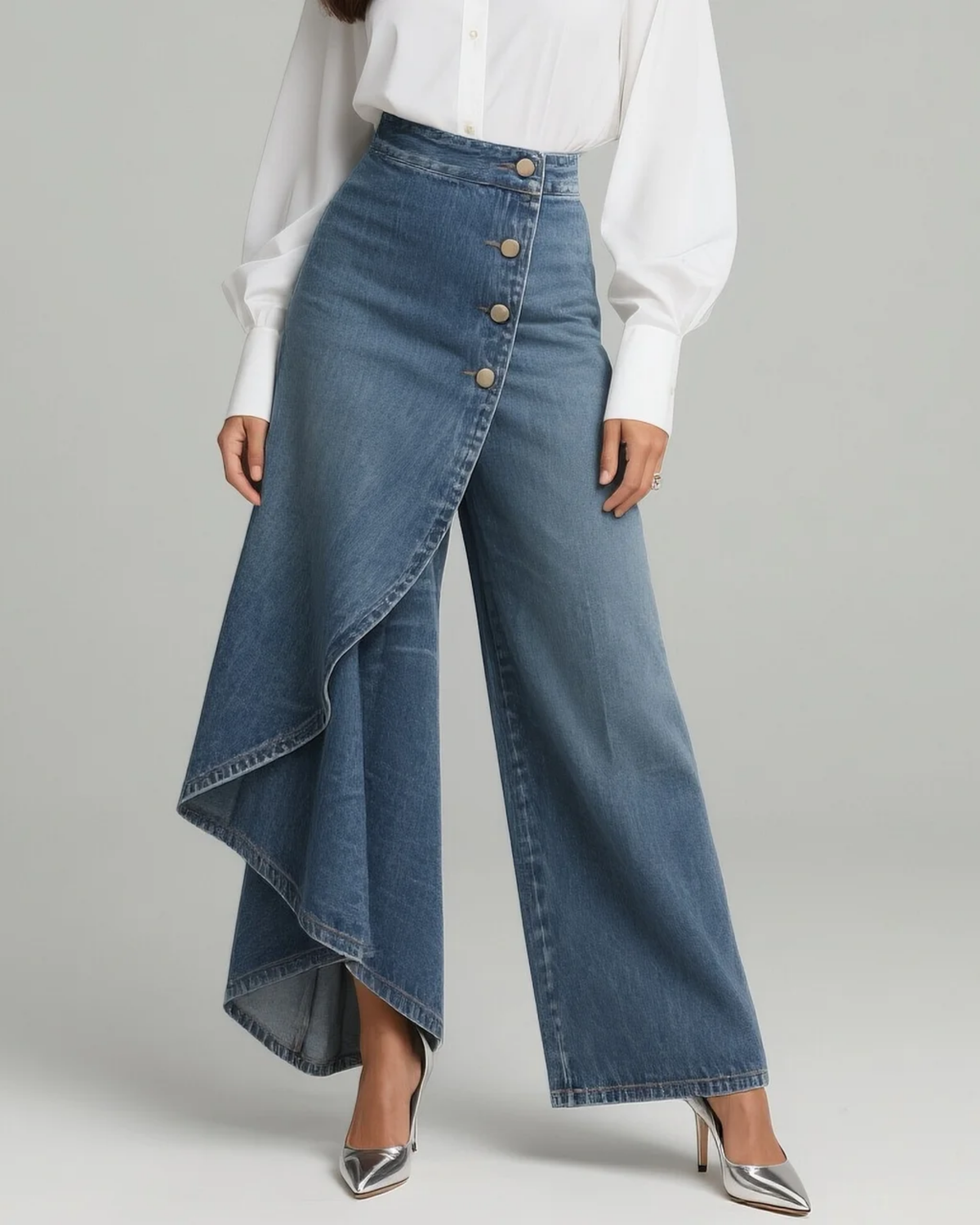 Pavellea - Jeans med nederdelseffekt