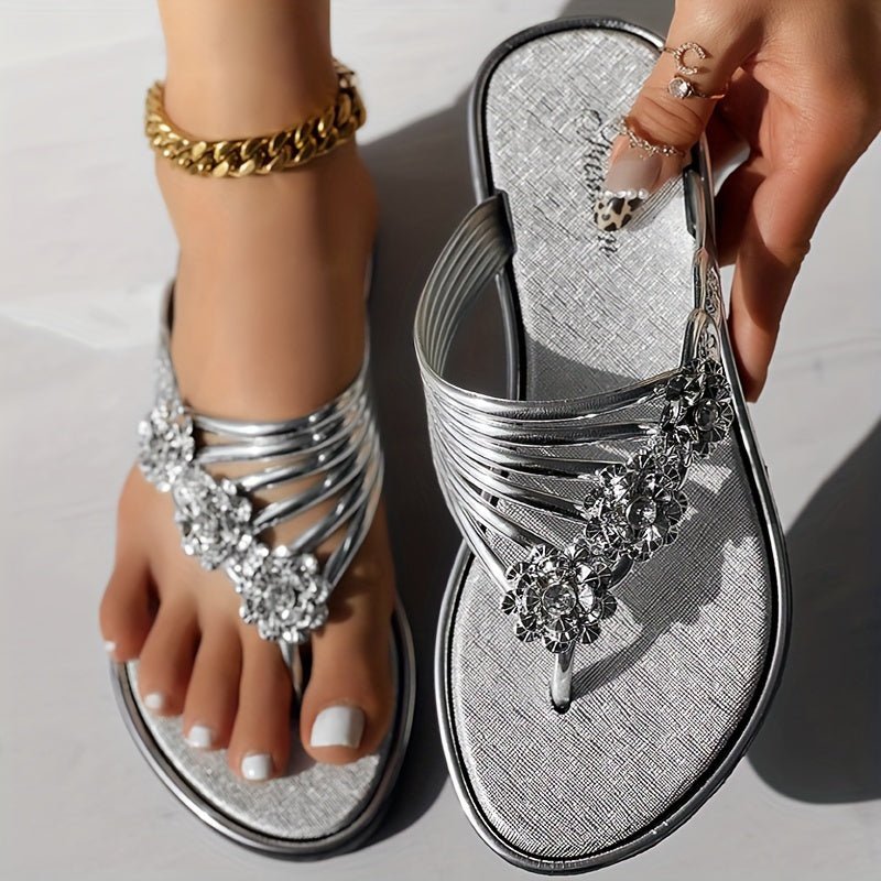 Olivia - Sandaler med diamantblomster