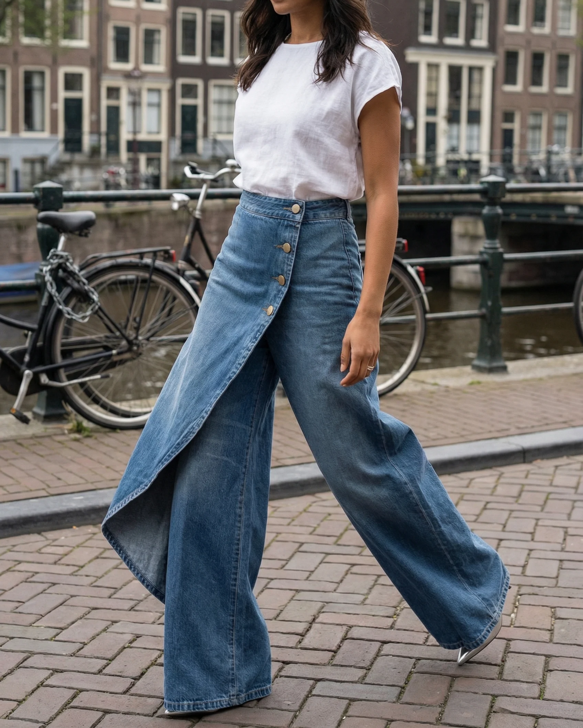 Pavellea - Jeans med nederdelseffekt