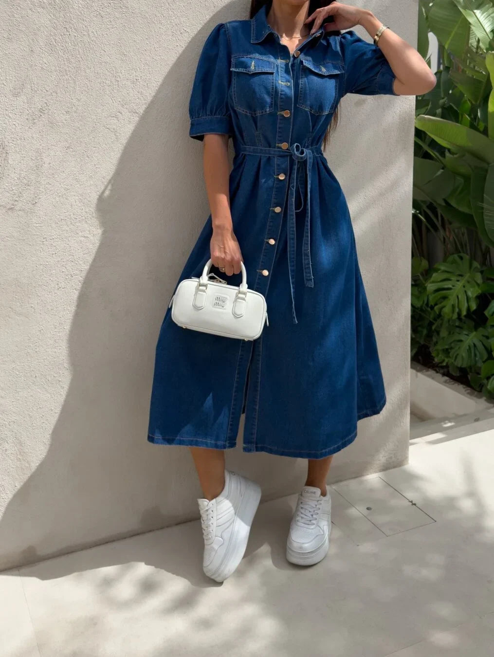 Daphne - Sunshine denimkjole