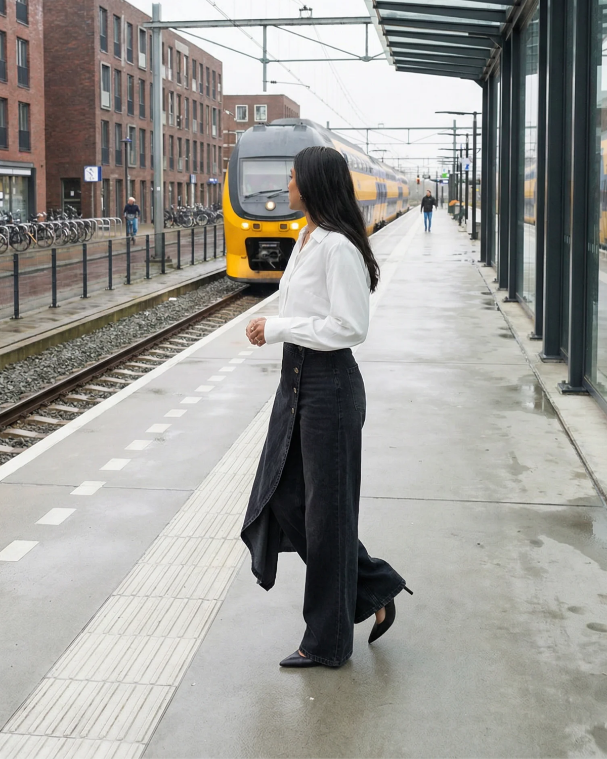 Pavellea - Jeans med nederdelseffekt