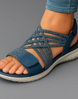 Janira - Sandaler til damer med behagelige justerbare flettede remme