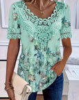 Amalina - Kortærmet T-shirt med blomsterprint