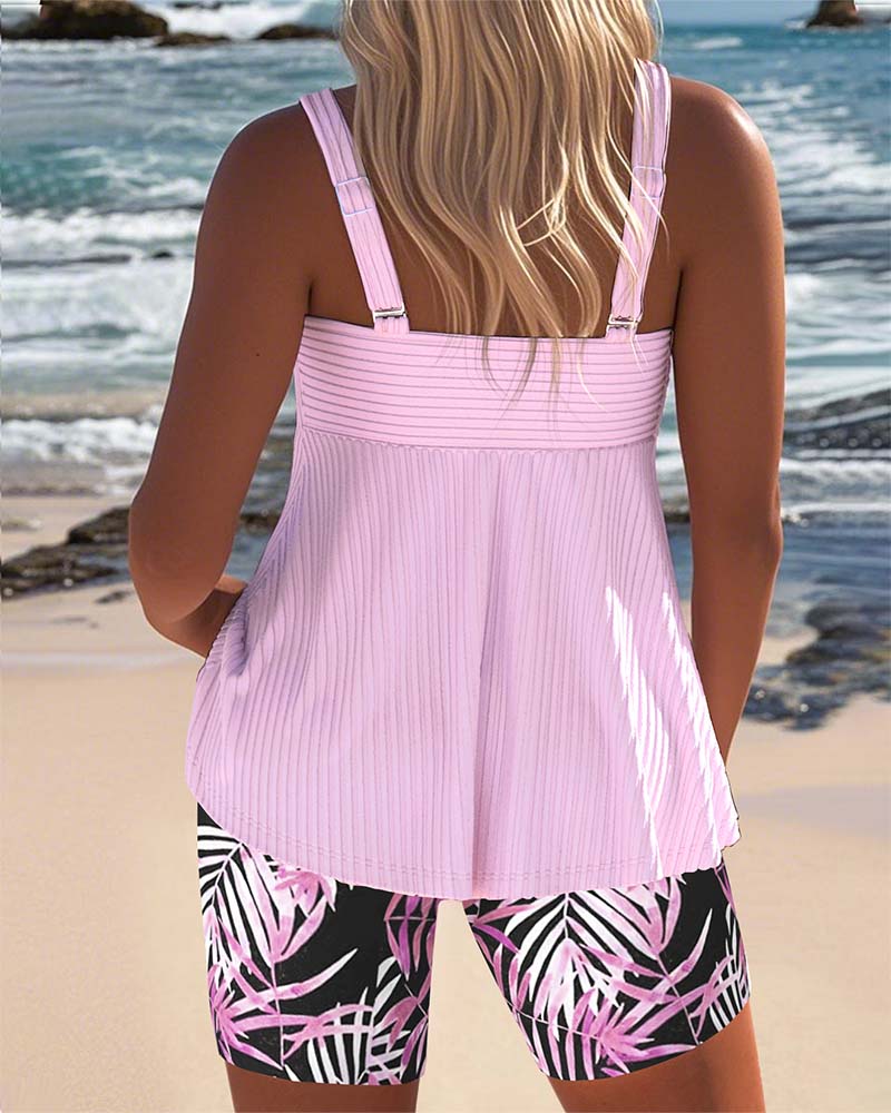 Laluna® farverigt tankinisæt – farverigt strandoutfit til sommeren